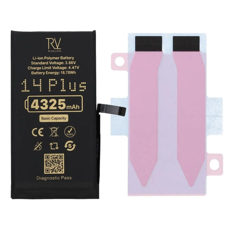Rvelon Akku iPhone 14 Plusille – 4325 mAh:n alkuperäinen kapasiteetti