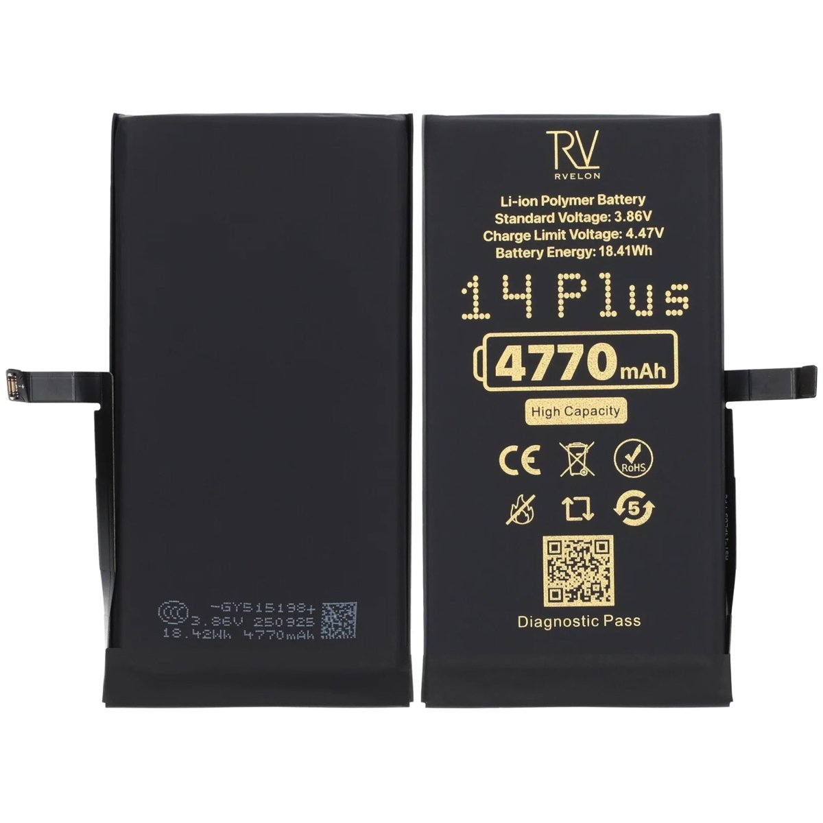 Rvelon Akku iPhone 14 Plusille – 4770 mAh:n suurikapasiteettinen