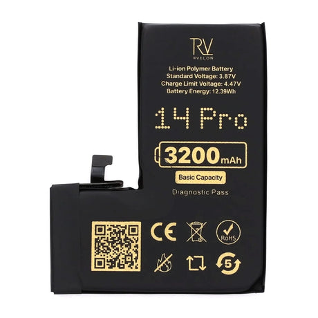 Rvelon Akku iPhone 14 Prolle – 3200 mAh:n alkuperäinen kapasiteetti