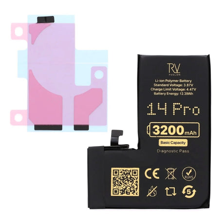 Rvelon Akku iPhone 14 Prolle – 3200 mAh:n alkuperäinen kapasiteetti