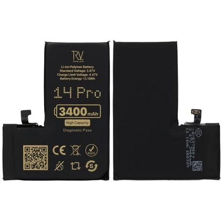 Rvelon Akku iPhone 14 Pro - 3400 mAh Suuri kapasiteetti