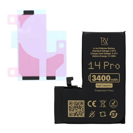 Rvelon Akku iPhone 14 Pro - 3400 mAh Suuri kapasiteetti