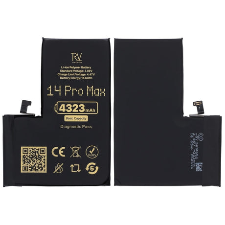 Rvelon Akku iPhone 14 Pro Max - 4323 mAh Alkuperäinen kapasiteetti