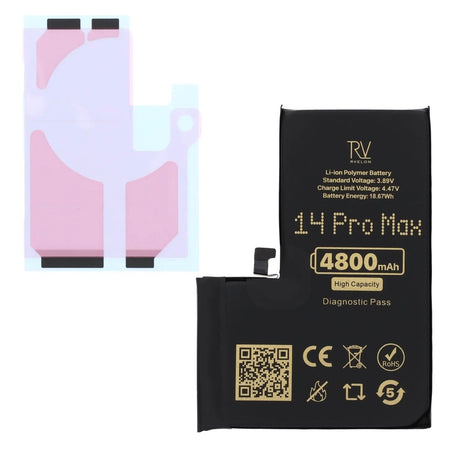 Rvelon Akku iPhone 14 Pro Max - 4800 mAh Suuri kapasiteetti
