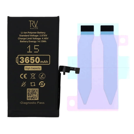 Rvelon Akku iPhone 15 - 3650 mAh Suuri kapasiteetti