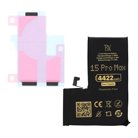 Rvelon Akku iPhone 15 Pro Max - 4422 mAh Alkuperäinen kapasiteetti