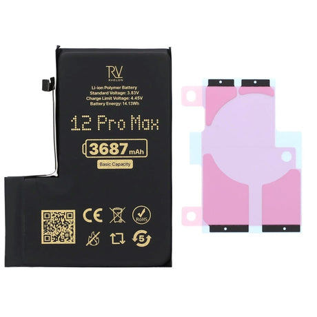 Rvelon Premium-akku iPhone 12 Pro Max -puhelimelle – 3687mAh