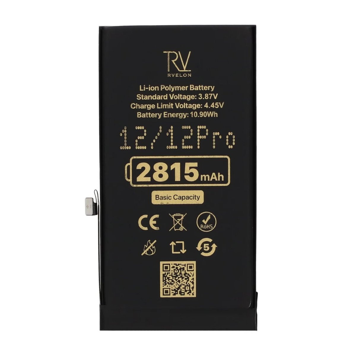 Rvelon Premium-akku iPhone 12/12 Pro -puhelimelle – 2815mAh