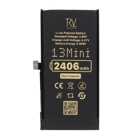Rvelon Premium-akku iPhone 13 Mini -puhelimelle – 2406mAh