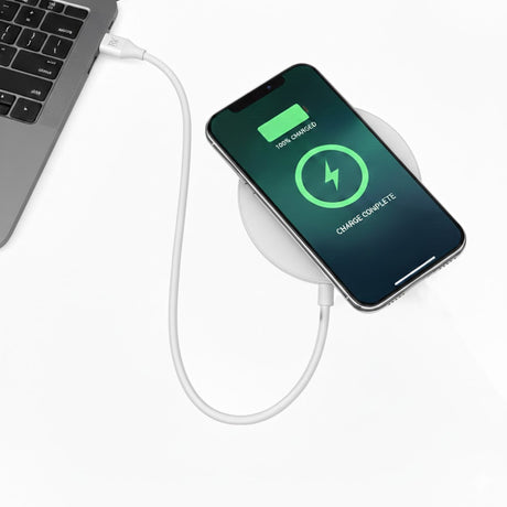Rvelon Langaton MagSafe Laturi telineellä Qi2 15W USB-C Valkoinen