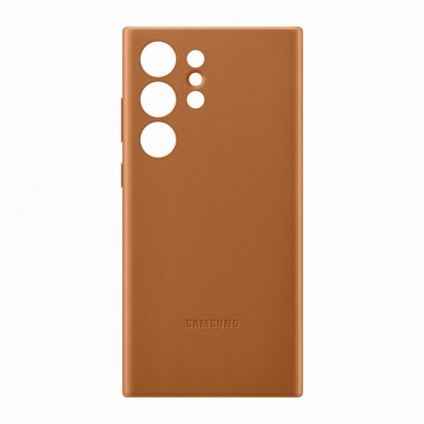 Samsung Alkuperäinen Galaxy S23 Ultra Kotelo Nahkakuori Kameli