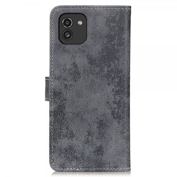 Samsung Galaxy A03 Vintage Harmaa Suojakotelo