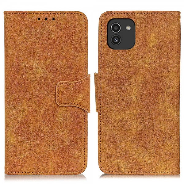 Samsung Galaxy A03 Vintage Vaaleanruskea Kotelo