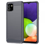 Samsung Galaxy A03 Kuori Harjattu hiilikuitu harmaa