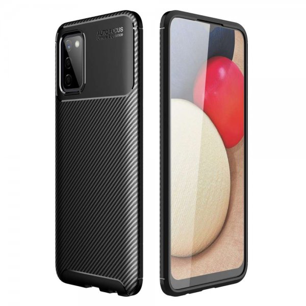 Samsung Galaxy A03s Kuoret Hiilikuitukuvio Musta