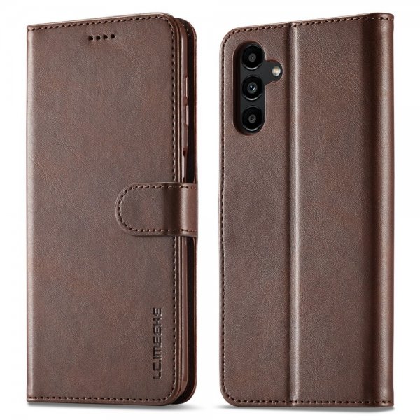 Lc.Imeeke Samsung Galaxy A04s/Galaxy A13 5G Kotelo korttipaikalla ja jalustatoiminnolla, tummanruskea