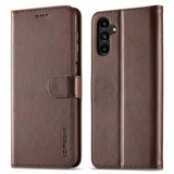 Lc.Imeeke Samsung Galaxy A04s/Galaxy A13 5G Kotelo korttipaikalla ja jalustatoiminnolla, tummanruskea