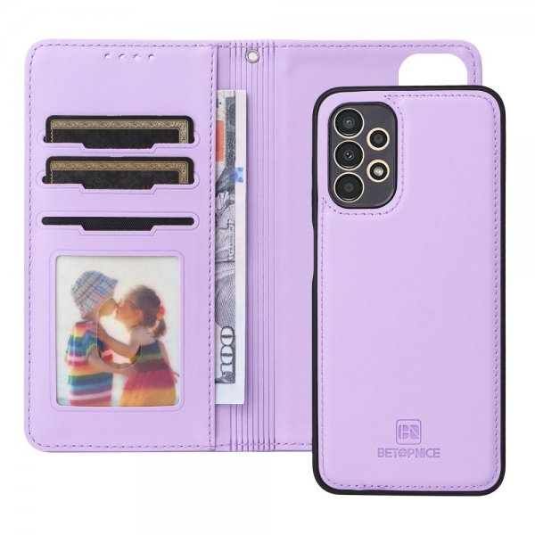 Betopnice Samsung Galaxy A13 4G Kotelo irrotettavalla kuorella 005 Violetti