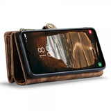 CaseMe Samsung Galaxy A14 -lompakkokotelo, 008 Series irrotettava kuori, ruskea