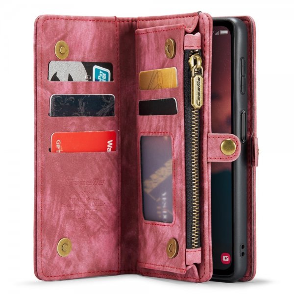 CaseMe Samsung Galaxy A14 -kotelo 008-sarjan irrotettava kuori, punainen