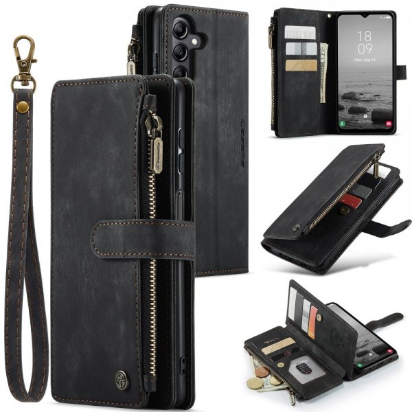 CaseMe Samsung Galaxy A14 -suojakotelo, C30-sarja, musta