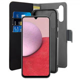 Puro Samsung Galaxy A14 Wallet Detachable 2-in-1 -kotelo, musta