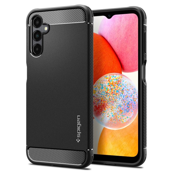 Spigen Samsung Galaxy A14 -kuori Rugged Armor Matte Black