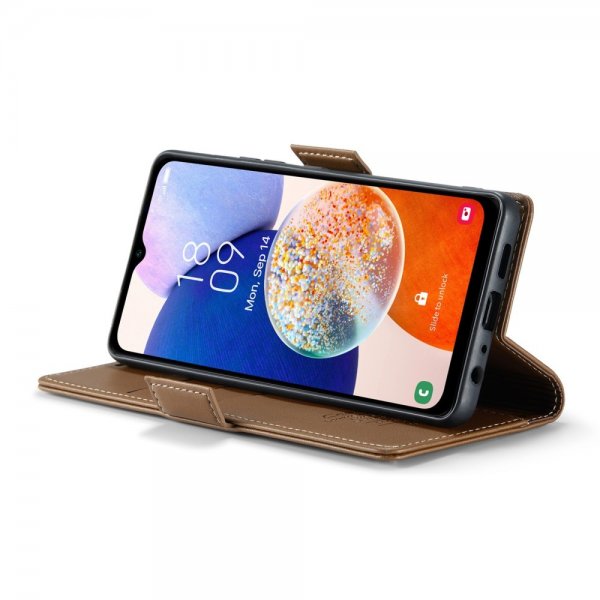 CaseMe Samsung Galaxy A14 -kotelo, 023 Series, ruskea