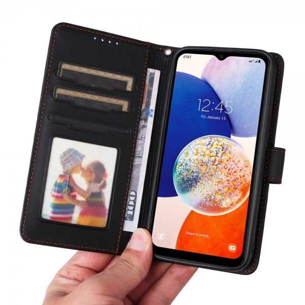 Betopnice Samsung Galaxy A14 -kotelo irrotettavalla kuorella 005 Musta