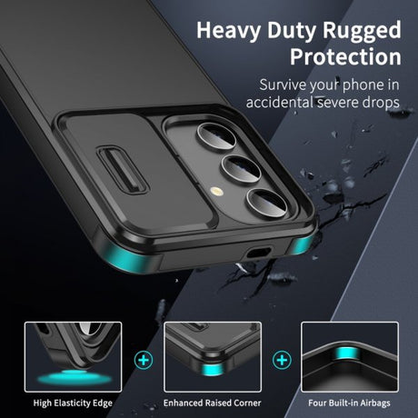 Samsung Galaxy A14 Kuori Camera Slide Musta