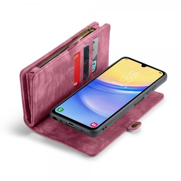 CaseMe Samsung Galaxy A15 Kotelo 008-sarja Irrotettava kuori Punainen