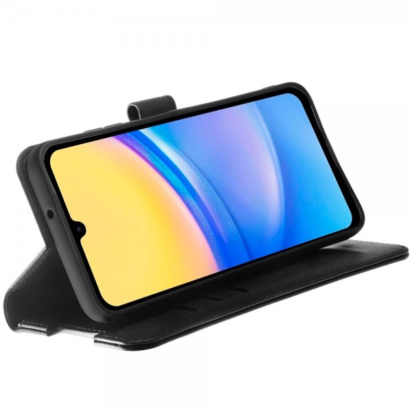 Vivanco Samsung Galaxy A15 Kotelo Classic Wallet Musta