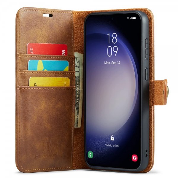 Dg.Ming Samsung Galaxy A15 Kotelo Irrotettavalla Kuorella Ruskea