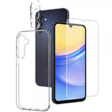 Northjo Samsung Galaxy A15 Kuori näytönsuojalla ja kamerasuojalla 3-in-1