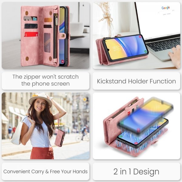CaseMe Samsung Galaxy A16 Kotelo 008 Series Irrotettava kuori Vaaleanpunainen