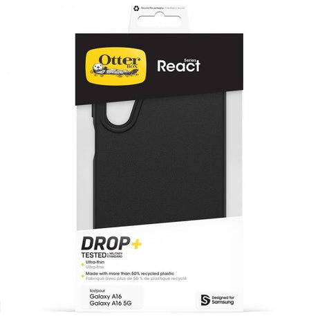 Otterbox Samsung Galaxy A16 React -suojakuori, musta