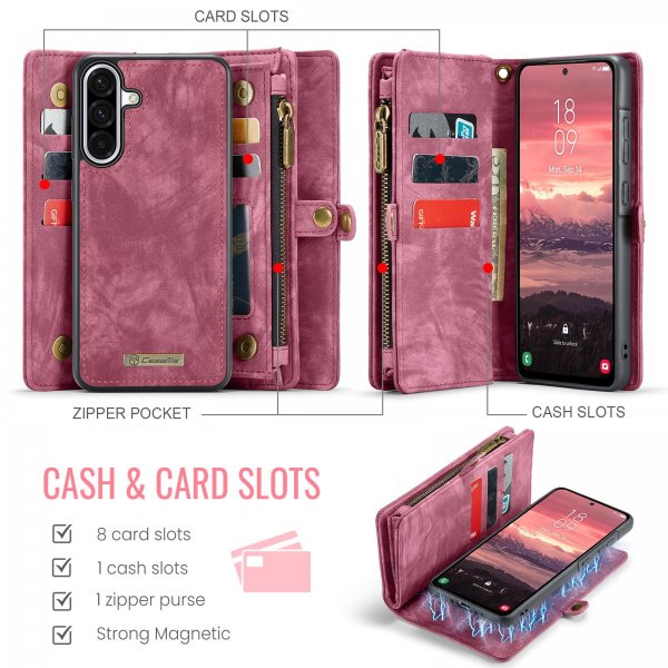 CaseMe Samsung Galaxy A17 -kotelo 008 Series Irrotettava kuori, punainen