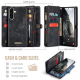 CaseMe Samsung Galaxy A17 suojakotelo 008 Series irrotettavalla kuorella, musta