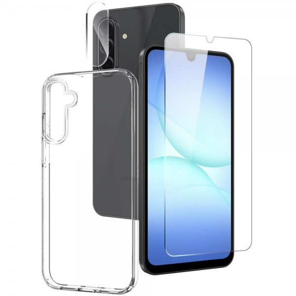 Northjo Samsung Galaxy A17 Kuori, jossa näytönsuoja ja kameransuoja 3-in-1