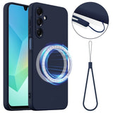 Samsung Galaxy A17 Kuori hihnalla Silikoni MagSafe Tummansininen