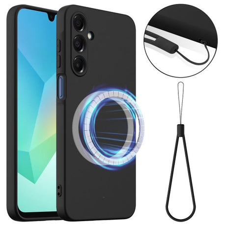 Samsung Galaxy A17 Kuori hihnalla Silikoni MagSafe Musta