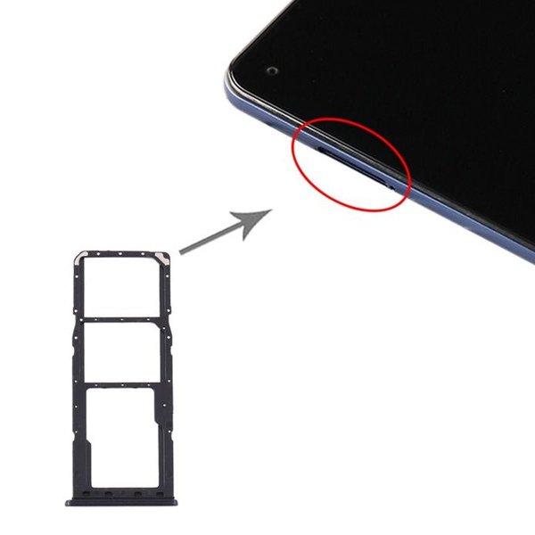 Samsung Galaxy A21s SIM-kortteline – Musta