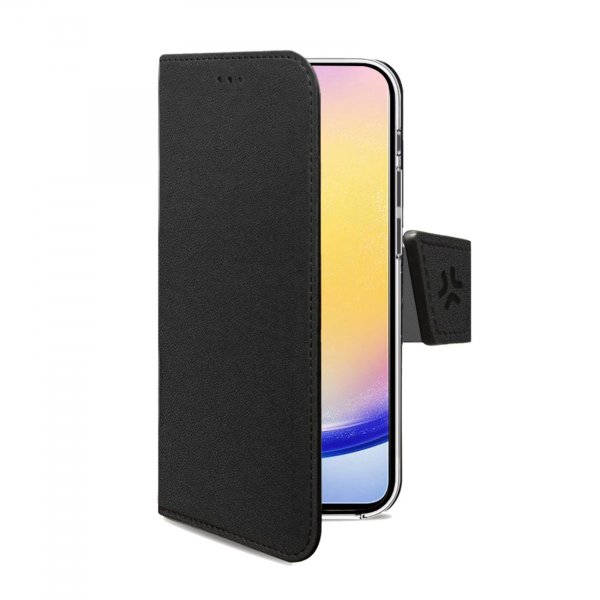 Celly Samsung Galaxy A25 -kotelo Wally Wallet Case, musta