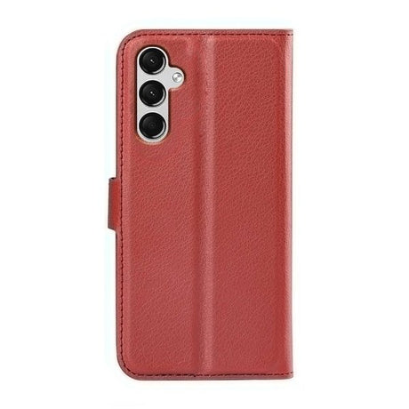 Samsung Galaxy A25 -kotelo jalustalla, ruskea