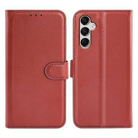 Samsung Galaxy A25 -kotelo jalustalla, ruskea