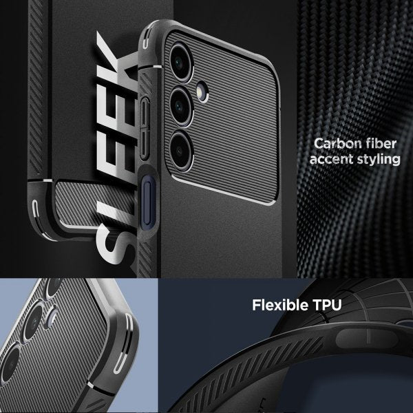 Spigen Samsung Galaxy A25 -suojakuori Rugged Armor Matte Black