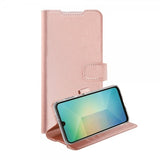 Vivanco Samsung Galaxy A26 suojakotelo Classic Wallet ruusukulta