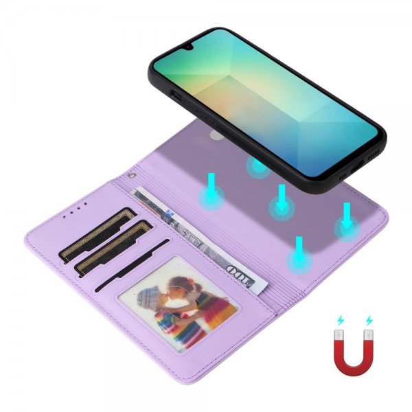 Betopnice Samsung Galaxy A26 Kotelo irrotettavalla kuorella 005 Violetti