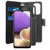 Puro Samsung Galaxy A33 5G -kotelo 2-in-1 lompakkokotelo irrotettavalla kuorella, musta