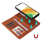 Betopnice Samsung Galaxy A33 5G Kotelo irrotettavalla kuorella 005 Ruskea